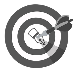 bow and arrow and black nib