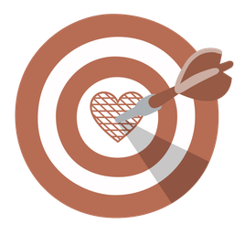 bow and arrow and brown heart