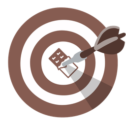 bow and arrow and chocolate bar