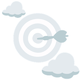 bow and arrow and cloud