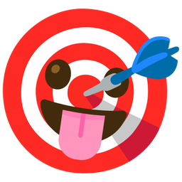 Bow and arrow and Face with tongue