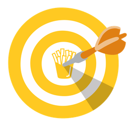 bow and arrow and french fries