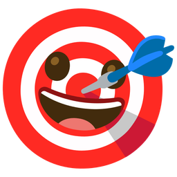 Bow and arrow and Grinning face