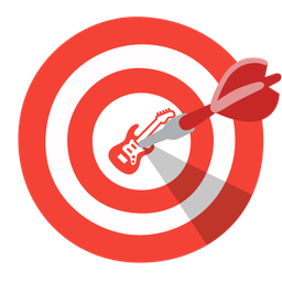 bow and arrow and guitar