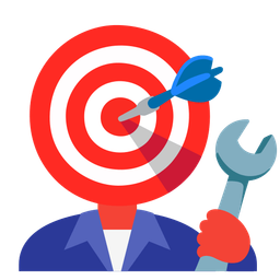 bow and arrow and hammer and wrench