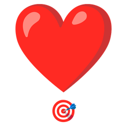 bow and arrow and heart exclamation