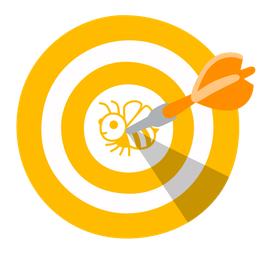 bow and arrow and honeybee