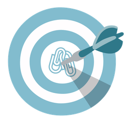 bow and arrow and linked paperclips