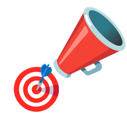 bow and arrow and megaphone