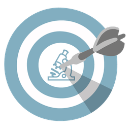 bow and arrow and microscope