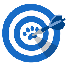 bow and arrow and paw prints