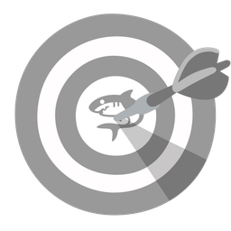 bow and arrow and shark