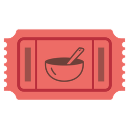 bowl with spoon and admission tickets