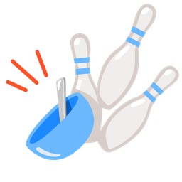 bowl with spoon and bowling