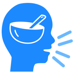 bowl with spoon and busts in silhouette