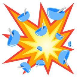 bowl with spoon and collision