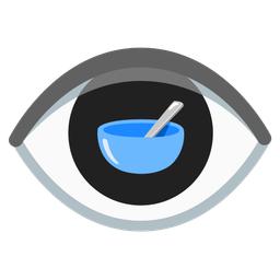 bowl with spoon and eye