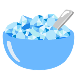 bowl with spoon and gem stone