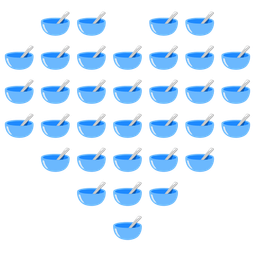 bowl with spoon and heart suit