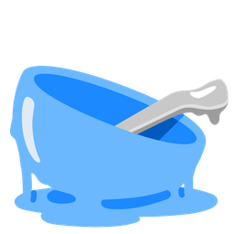 Bowl with spoon and Melting face