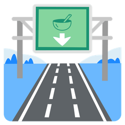 bowl with spoon and motorway