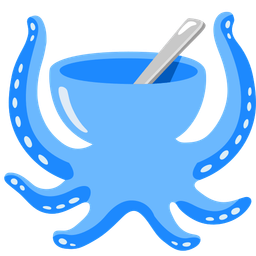 bowl with spoon and octopus