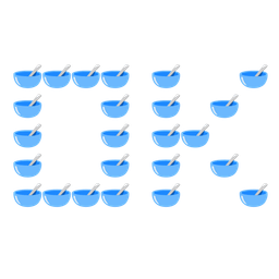 bowl with spoon and OK button