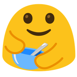 bowl with spoon and people hugging