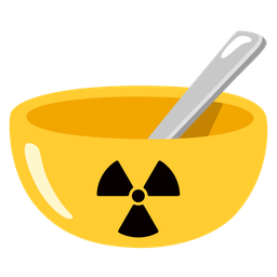 bowl with spoon and radioactive