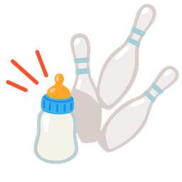 bowling and baby bottle