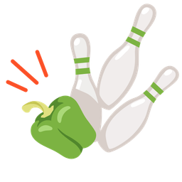 bowling and bell pepper