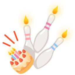 bowling and birthday cake