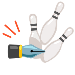 bowling and black nib