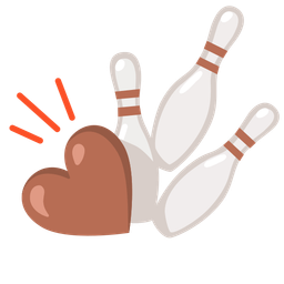 bowling and brown heart