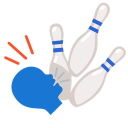 bowling and busts in silhouette