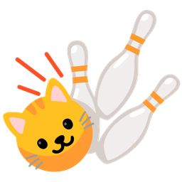 bowling and cat face