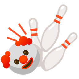 bowling and clown face