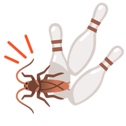 bowling and cockroach
