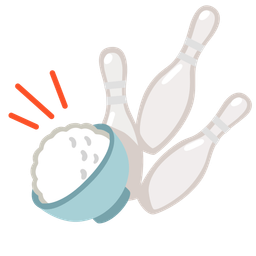 bowling and cooked rice