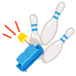 bowling and couch and lamp