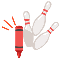bowling and crayon