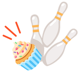 bowling and cupcake