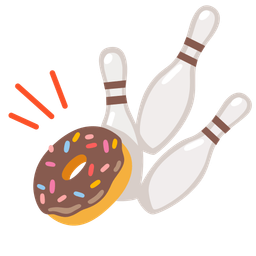 bowling and doughnut