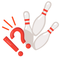bowling and exclamation question mark