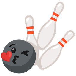 Bowling and Face blowing a kiss
