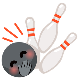 bowling and face with hand over mouth