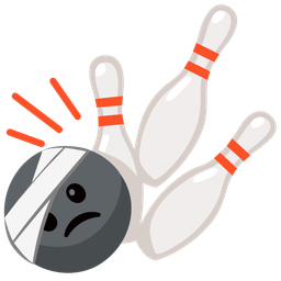 bowling and face with head-bandage