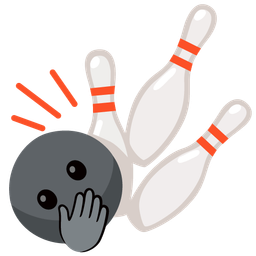 bowling and face with open eyes and hand over mouth