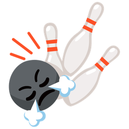 bowling and face with steam from nose