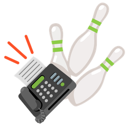 bowling and fax machine